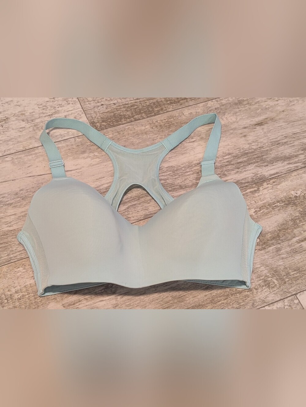 Avia Light Aqua Molded Racerback Sports Bra